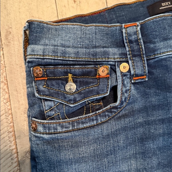 True Religion Men's Ricky Relaxed Straight Blue Jeans Size 30 - Picture 6 of 12